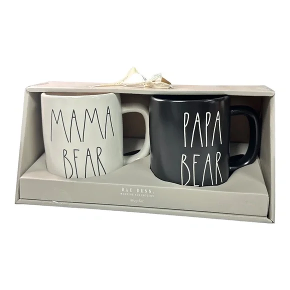 Rae Dunn Dining Rae Dunn Mama Bear Papa Bear Coffee Mug Set